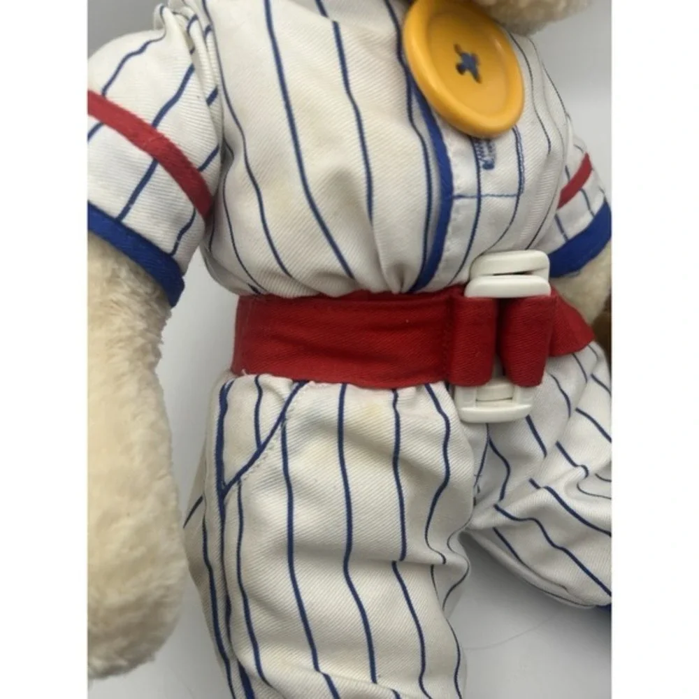 Baby Gund My First Teddy Baseball Teach ME White Lil All Star‎